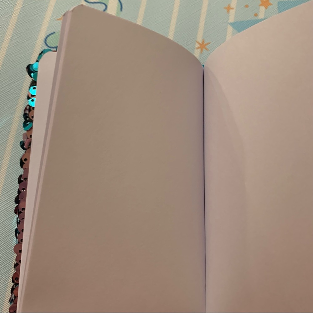 Turquoise Mermaid Reversible Flip Sequin Mini Notebook Journal - Picture 14 of 16